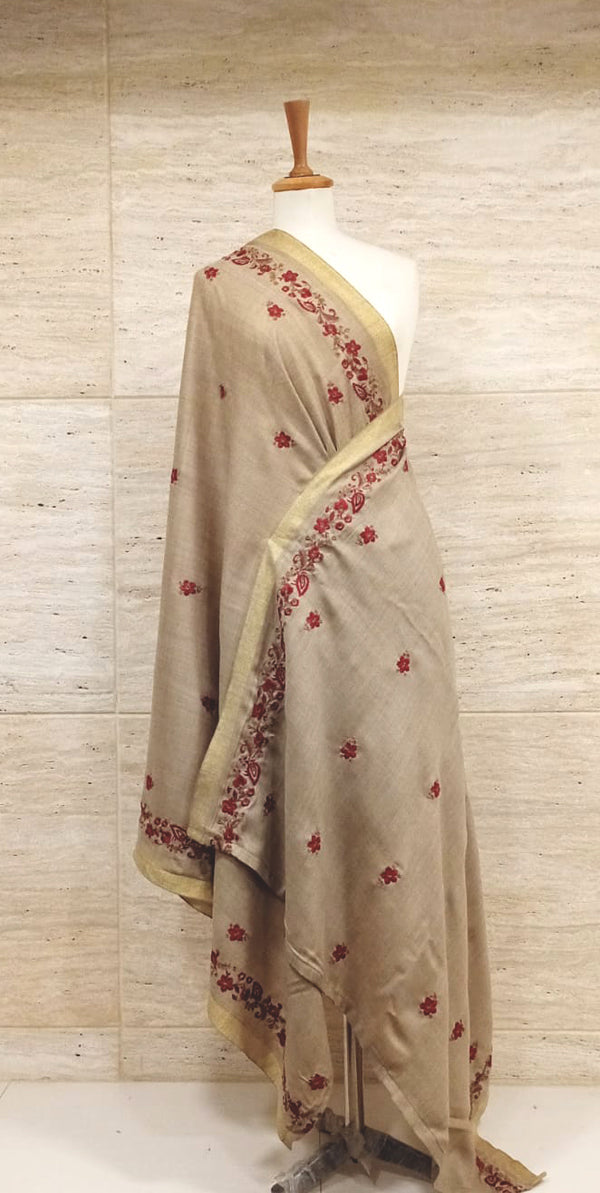 Pashmina Embroidered Winter Shawl