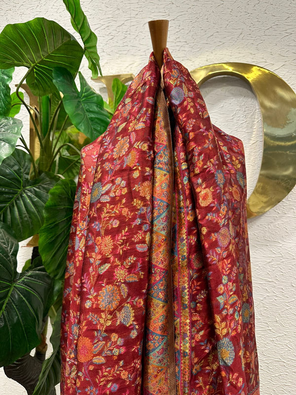 Red Floral Shawl